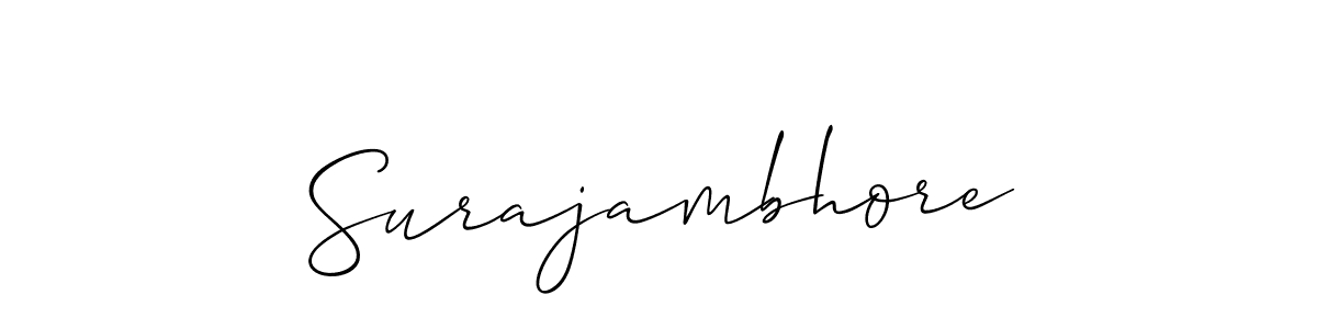 How to make Surajambhore signature? Allison_Script is a professional autograph style. Create handwritten signature for Surajambhore name. Surajambhore signature style 2 images and pictures png