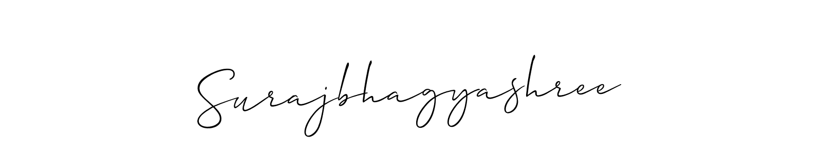 if you are searching for the best signature style for your name Surajbhagyashree. so please give up your signature search. here we have designed multiple signature styles  using Allison_Script. Surajbhagyashree signature style 2 images and pictures png