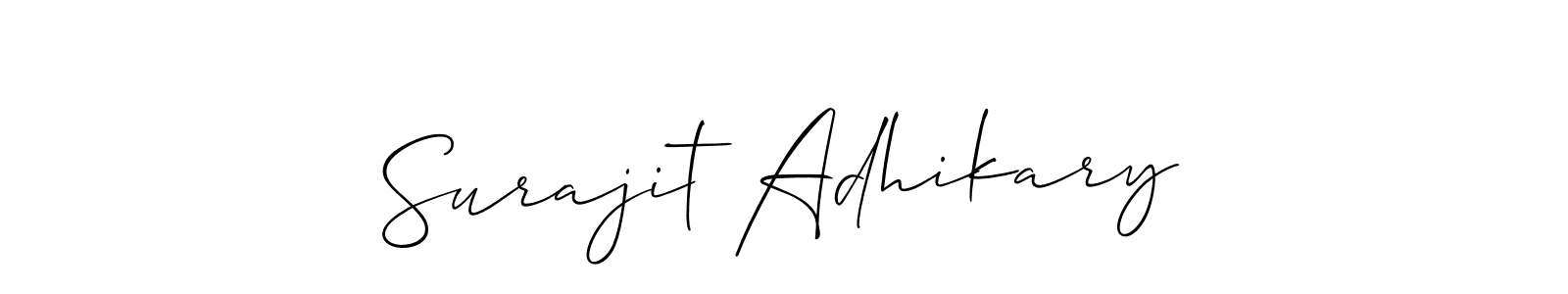 Create a beautiful signature design for name Surajit Adhikary. With this signature (Allison_Script) fonts, you can make a handwritten signature for free. Surajit Adhikary signature style 2 images and pictures png