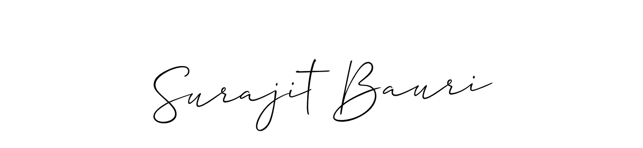 Also You can easily find your signature by using the search form. We will create Surajit Bauri name handwritten signature images for you free of cost using Allison_Script sign style. Surajit Bauri signature style 2 images and pictures png