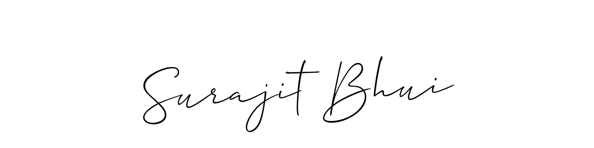 Make a beautiful signature design for name Surajit Bhui. With this signature (Allison_Script) style, you can create a handwritten signature for free. Surajit Bhui signature style 2 images and pictures png