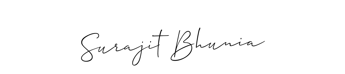 Surajit Bhunia stylish signature style. Best Handwritten Sign (Allison_Script) for my name. Handwritten Signature Collection Ideas for my name Surajit Bhunia. Surajit Bhunia signature style 2 images and pictures png