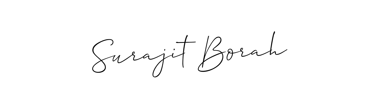 The best way (Allison_Script) to make a short signature is to pick only two or three words in your name. The name Surajit Borah include a total of six letters. For converting this name. Surajit Borah signature style 2 images and pictures png