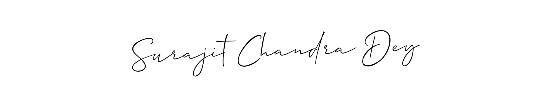 Create a beautiful signature design for name Surajit Chandra Dey. With this signature (Allison_Script) fonts, you can make a handwritten signature for free. Surajit Chandra Dey signature style 2 images and pictures png