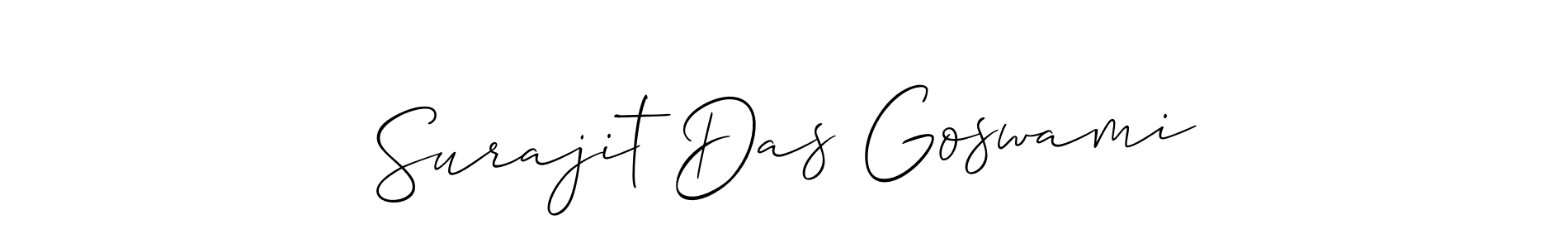 Also You can easily find your signature by using the search form. We will create Surajit Das Goswami name handwritten signature images for you free of cost using Allison_Script sign style. Surajit Das Goswami signature style 2 images and pictures png