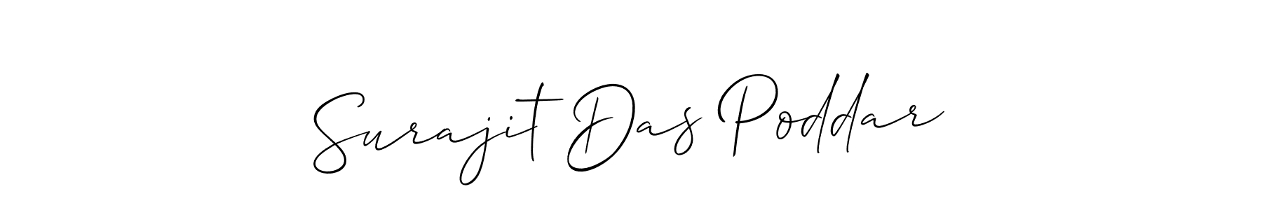 How to make Surajit Das Poddar name signature. Use Allison_Script style for creating short signs online. This is the latest handwritten sign. Surajit Das Poddar signature style 2 images and pictures png