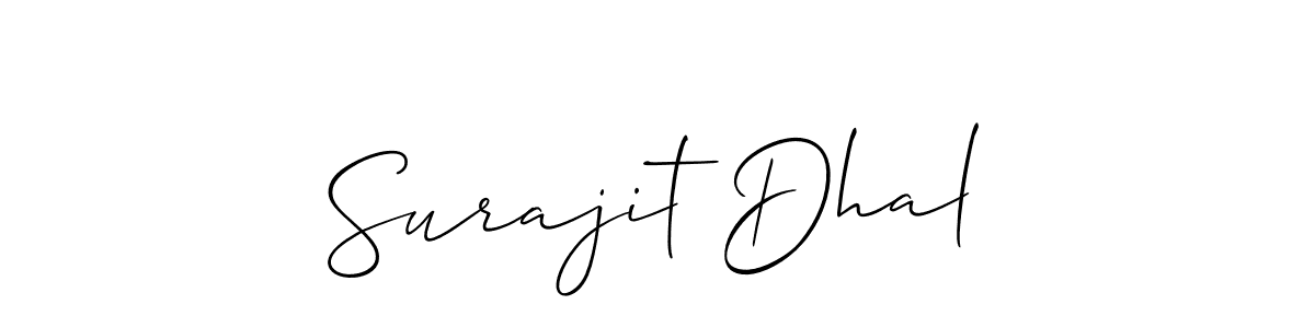 How to make Surajit Dhal name signature. Use Allison_Script style for creating short signs online. This is the latest handwritten sign. Surajit Dhal signature style 2 images and pictures png