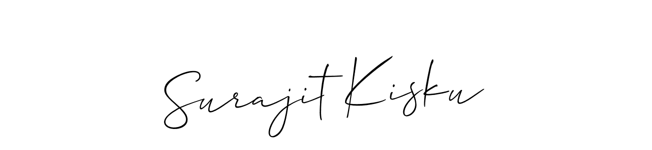 Also You can easily find your signature by using the search form. We will create Surajit Kisku name handwritten signature images for you free of cost using Allison_Script sign style. Surajit Kisku signature style 2 images and pictures png