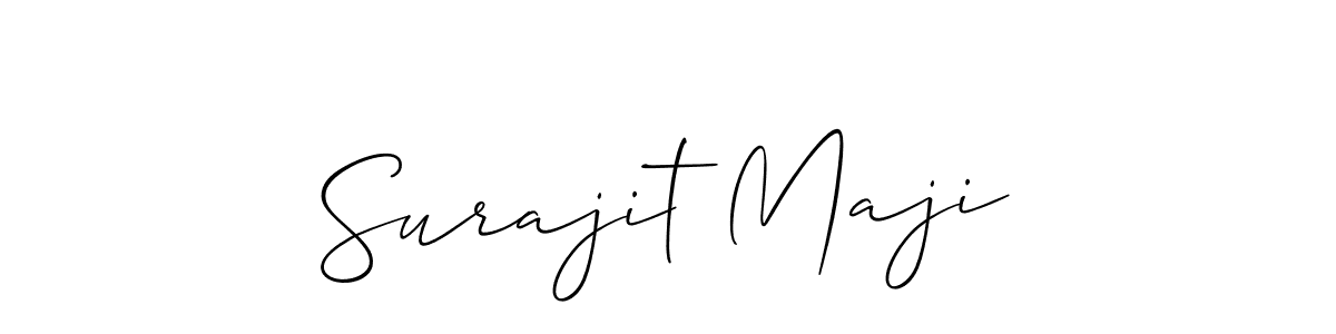 Make a beautiful signature design for name Surajit Maji. With this signature (Allison_Script) style, you can create a handwritten signature for free. Surajit Maji signature style 2 images and pictures png