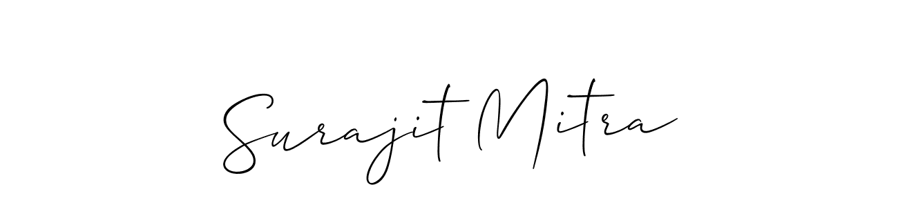 Use a signature maker to create a handwritten signature online. With this signature software, you can design (Allison_Script) your own signature for name Surajit Mitra. Surajit Mitra signature style 2 images and pictures png