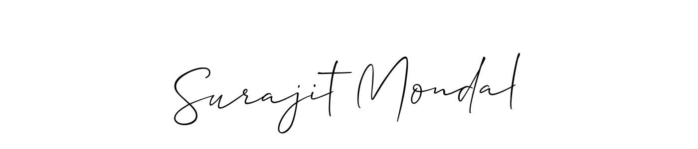 Use a signature maker to create a handwritten signature online. With this signature software, you can design (Allison_Script) your own signature for name Surajit Mondal. Surajit Mondal signature style 2 images and pictures png