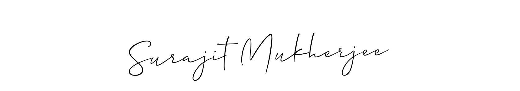 Make a beautiful signature design for name Surajit Mukherjee. With this signature (Allison_Script) style, you can create a handwritten signature for free. Surajit Mukherjee signature style 2 images and pictures png