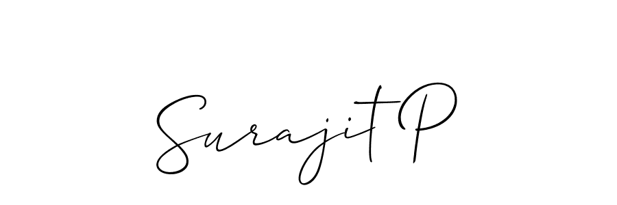 Surajit P stylish signature style. Best Handwritten Sign (Allison_Script) for my name. Handwritten Signature Collection Ideas for my name Surajit P. Surajit P signature style 2 images and pictures png