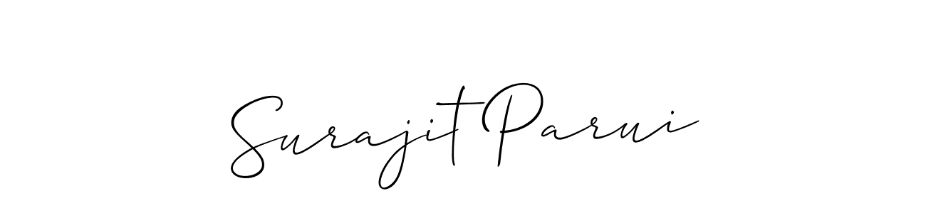 if you are searching for the best signature style for your name Surajit Parui. so please give up your signature search. here we have designed multiple signature styles  using Allison_Script. Surajit Parui signature style 2 images and pictures png