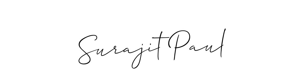 Also You can easily find your signature by using the search form. We will create Surajit Paul name handwritten signature images for you free of cost using Allison_Script sign style. Surajit Paul signature style 2 images and pictures png