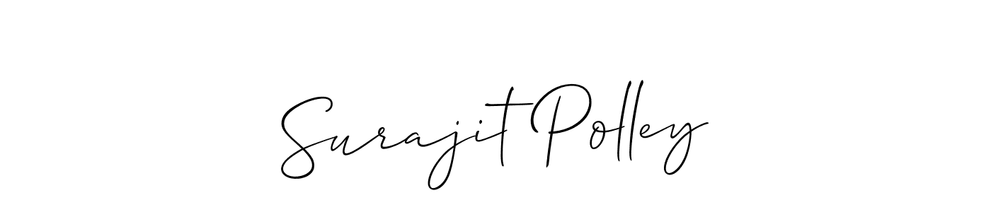 Make a beautiful signature design for name Surajit Polley. With this signature (Allison_Script) style, you can create a handwritten signature for free. Surajit Polley signature style 2 images and pictures png