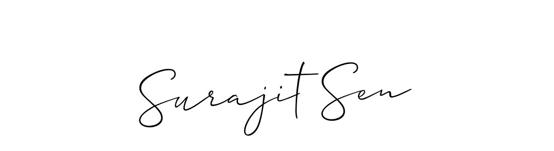 How to make Surajit Sen name signature. Use Allison_Script style for creating short signs online. This is the latest handwritten sign. Surajit Sen signature style 2 images and pictures png
