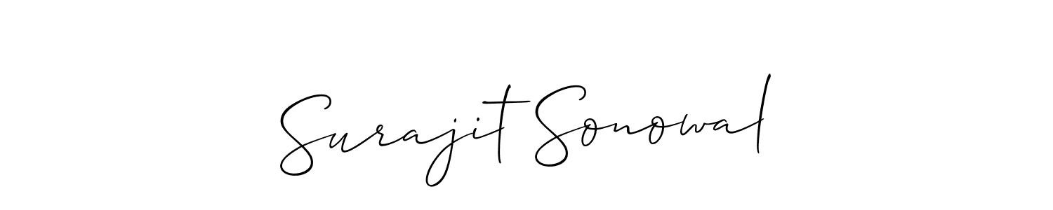 Surajit Sonowal stylish signature style. Best Handwritten Sign (Allison_Script) for my name. Handwritten Signature Collection Ideas for my name Surajit Sonowal. Surajit Sonowal signature style 2 images and pictures png