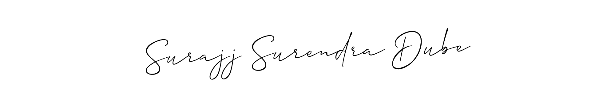 Also we have Surajj Surendra Dube name is the best signature style. Create professional handwritten signature collection using Allison_Script autograph style. Surajj Surendra Dube signature style 2 images and pictures png