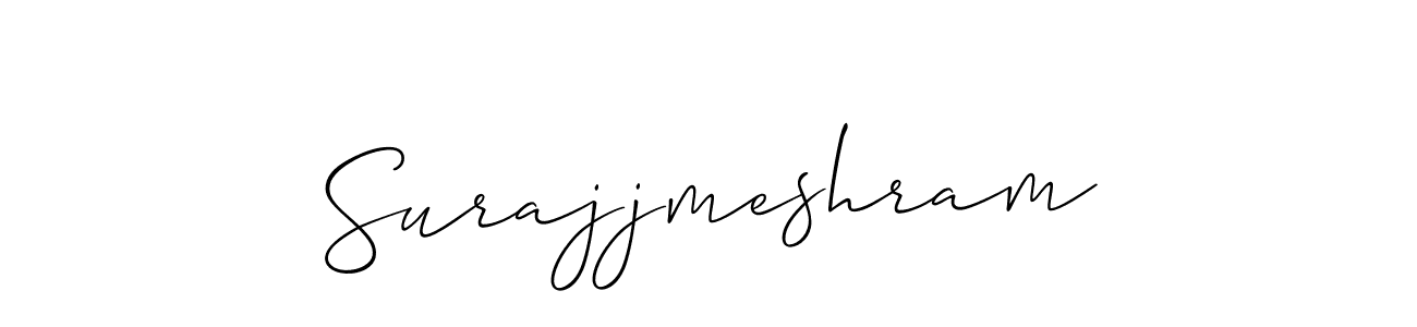 Design your own signature with our free online signature maker. With this signature software, you can create a handwritten (Allison_Script) signature for name Surajjmeshram. Surajjmeshram signature style 2 images and pictures png
