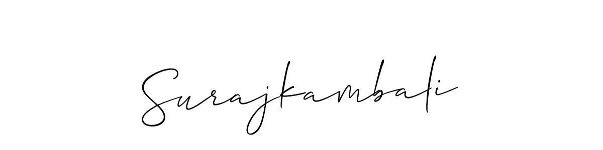 Make a beautiful signature design for name Surajkambali. With this signature (Allison_Script) style, you can create a handwritten signature for free. Surajkambali signature style 2 images and pictures png