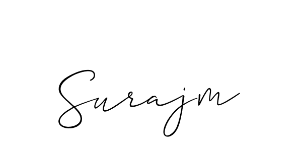 It looks lik you need a new signature style for name Surajm. Design unique handwritten (Allison_Script) signature with our free signature maker in just a few clicks. Surajm signature style 2 images and pictures png
