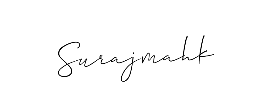 Use a signature maker to create a handwritten signature online. With this signature software, you can design (Allison_Script) your own signature for name Surajmahk. Surajmahk signature style 2 images and pictures png