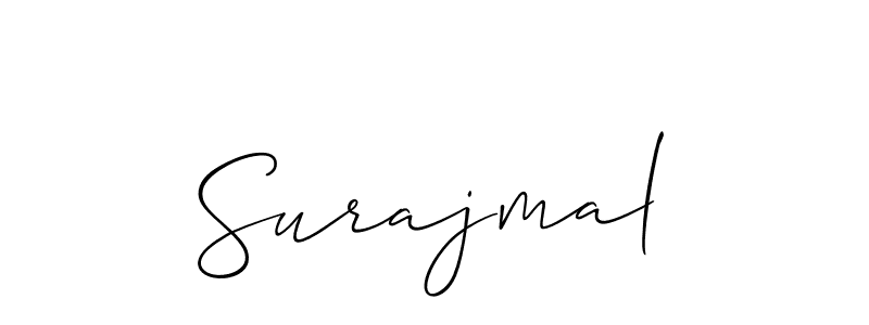 How to make Surajmal name signature. Use Allison_Script style for creating short signs online. This is the latest handwritten sign. Surajmal signature style 2 images and pictures png