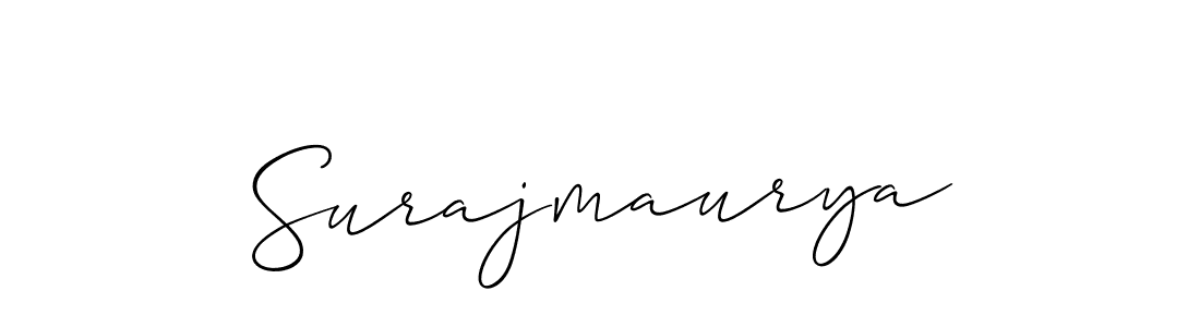 How to make Surajmaurya name signature. Use Allison_Script style for creating short signs online. This is the latest handwritten sign. Surajmaurya signature style 2 images and pictures png