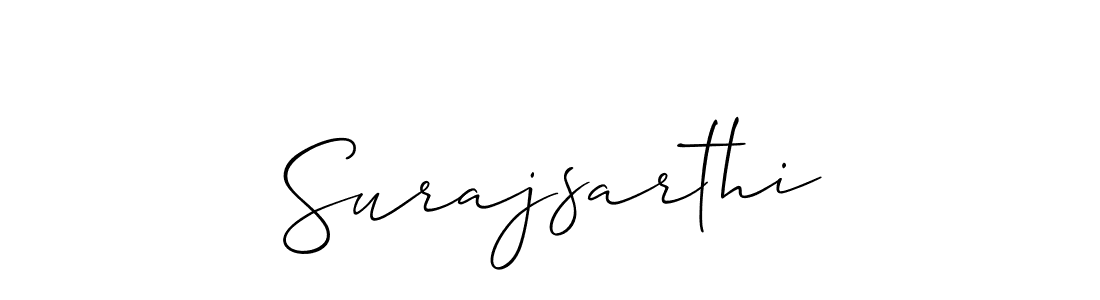 Create a beautiful signature design for name Surajsarthi. With this signature (Allison_Script) fonts, you can make a handwritten signature for free. Surajsarthi signature style 2 images and pictures png