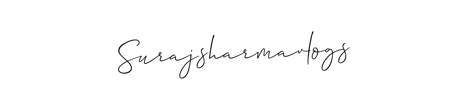 You should practise on your own different ways (Allison_Script) to write your name (Surajsharmavlogs) in signature. don't let someone else do it for you. Surajsharmavlogs signature style 2 images and pictures png