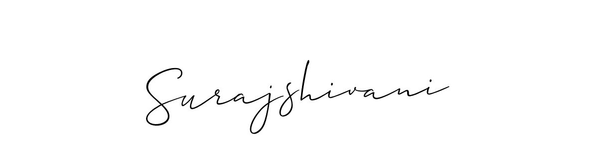 You should practise on your own different ways (Allison_Script) to write your name (Surajshivani) in signature. don't let someone else do it for you. Surajshivani signature style 2 images and pictures png