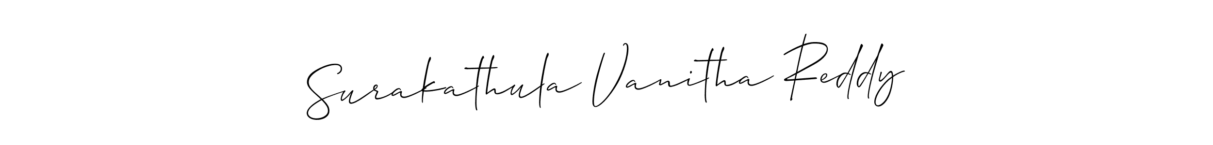 Make a beautiful signature design for name Surakathula Vanitha Reddy. Use this online signature maker to create a handwritten signature for free. Surakathula Vanitha Reddy signature style 2 images and pictures png