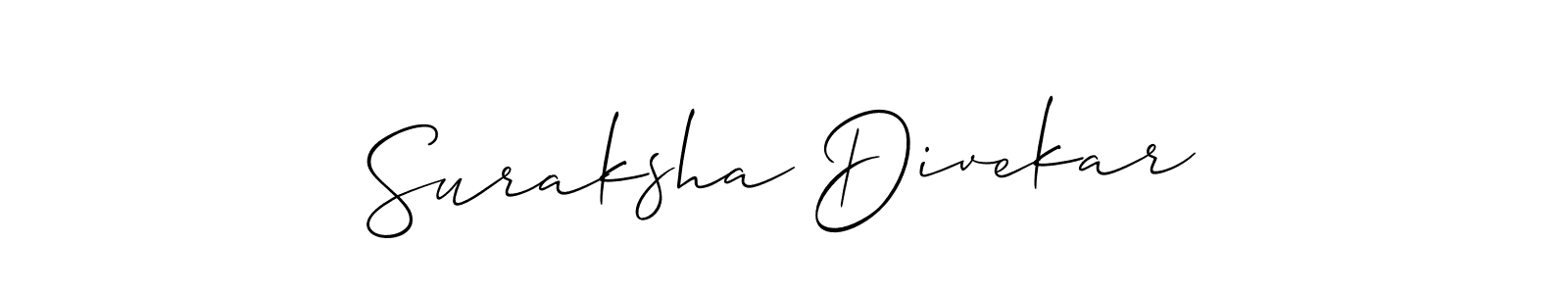 if you are searching for the best signature style for your name Suraksha Divekar. so please give up your signature search. here we have designed multiple signature styles  using Allison_Script. Suraksha Divekar signature style 2 images and pictures png