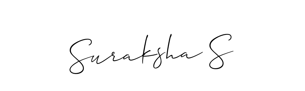 How to make Suraksha S signature? Allison_Script is a professional autograph style. Create handwritten signature for Suraksha S name. Suraksha S signature style 2 images and pictures png