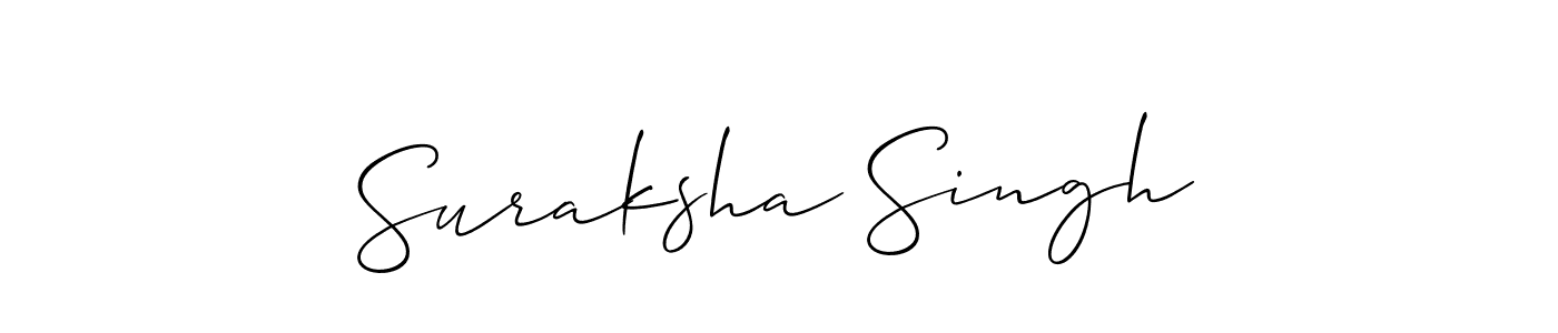 Similarly Allison_Script is the best handwritten signature design. Signature creator online .You can use it as an online autograph creator for name Suraksha Singh. Suraksha Singh signature style 2 images and pictures png