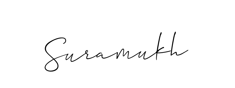 How to make Suramukh signature? Allison_Script is a professional autograph style. Create handwritten signature for Suramukh name. Suramukh signature style 2 images and pictures png