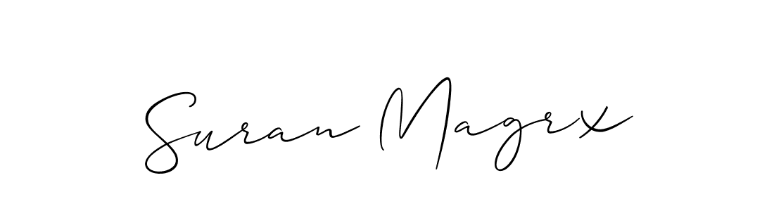 Use a signature maker to create a handwritten signature online. With this signature software, you can design (Allison_Script) your own signature for name Suran Magrx. Suran Magrx signature style 2 images and pictures png