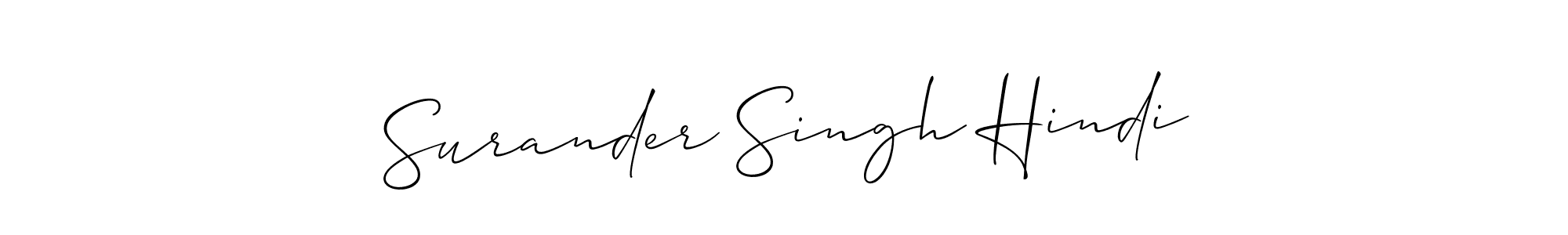 How to Draw Surander Singh Hindi signature style? Allison_Script is a latest design signature styles for name Surander Singh Hindi. Surander Singh Hindi signature style 2 images and pictures png