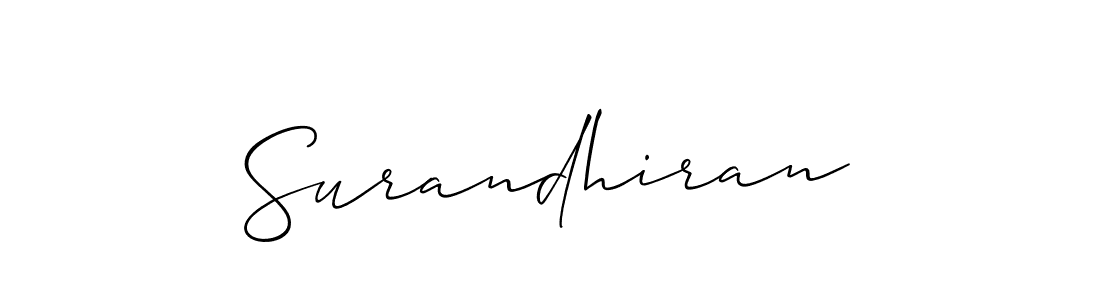 How to Draw Surandhiran signature style? Allison_Script is a latest design signature styles for name Surandhiran. Surandhiran signature style 2 images and pictures png