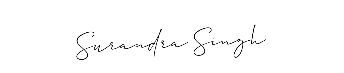 It looks lik you need a new signature style for name Surandra Singh. Design unique handwritten (Allison_Script) signature with our free signature maker in just a few clicks. Surandra Singh signature style 2 images and pictures png