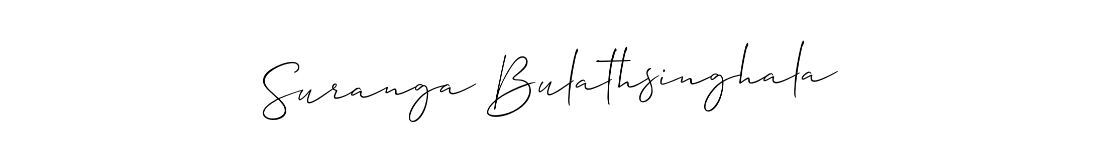 Design your own signature with our free online signature maker. With this signature software, you can create a handwritten (Allison_Script) signature for name Suranga Bulathsinghala. Suranga Bulathsinghala signature style 2 images and pictures png