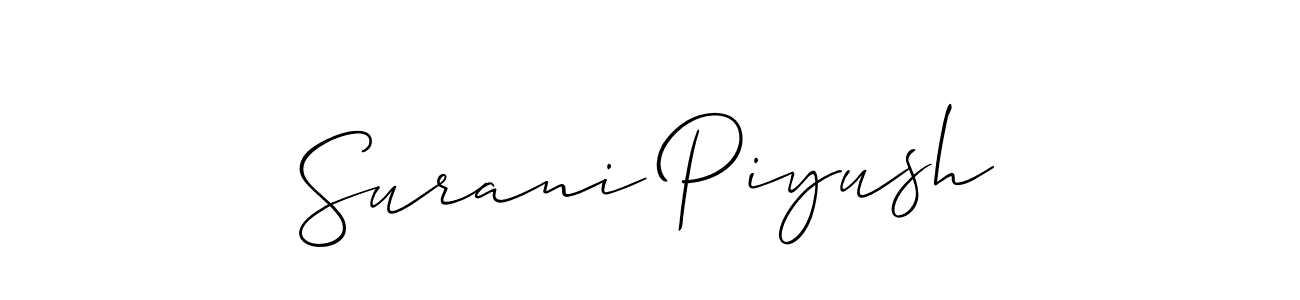 Make a beautiful signature design for name Surani Piyush. Use this online signature maker to create a handwritten signature for free. Surani Piyush signature style 2 images and pictures png