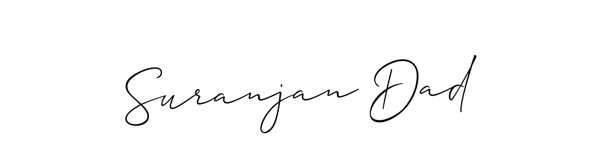 How to make Suranjan Dad signature? Allison_Script is a professional autograph style. Create handwritten signature for Suranjan Dad name. Suranjan Dad signature style 2 images and pictures png