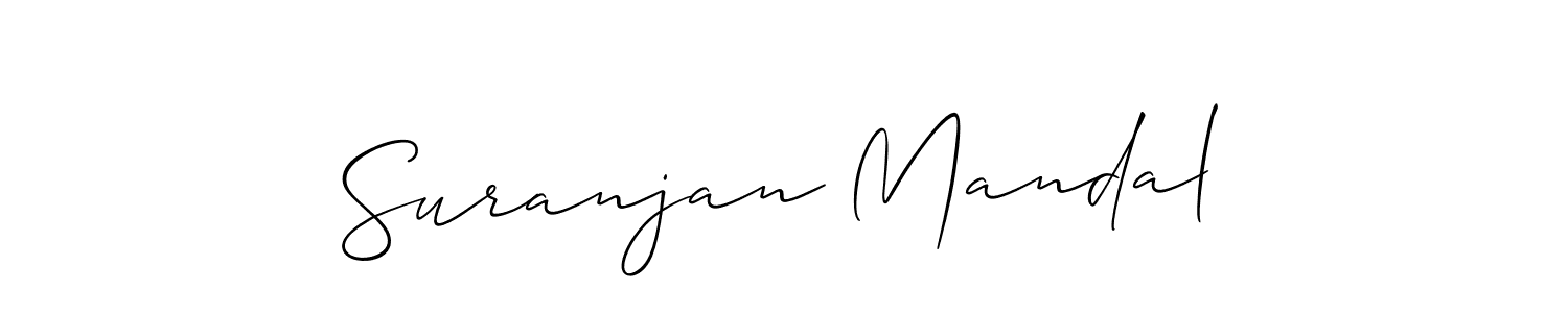 How to make Suranjan Mandal name signature. Use Allison_Script style for creating short signs online. This is the latest handwritten sign. Suranjan Mandal signature style 2 images and pictures png