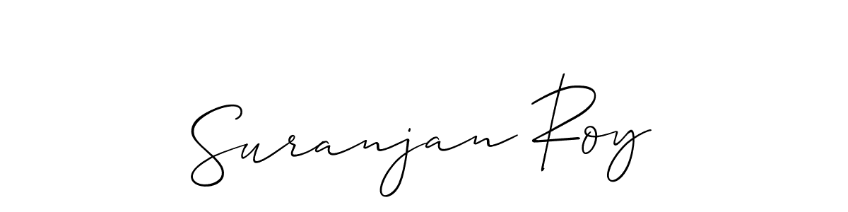 You should practise on your own different ways (Allison_Script) to write your name (Suranjan Roy) in signature. don't let someone else do it for you. Suranjan Roy signature style 2 images and pictures png