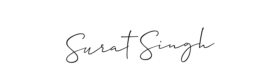 The best way (Allison_Script) to make a short signature is to pick only two or three words in your name. The name Surat Singh include a total of six letters. For converting this name. Surat Singh signature style 2 images and pictures png