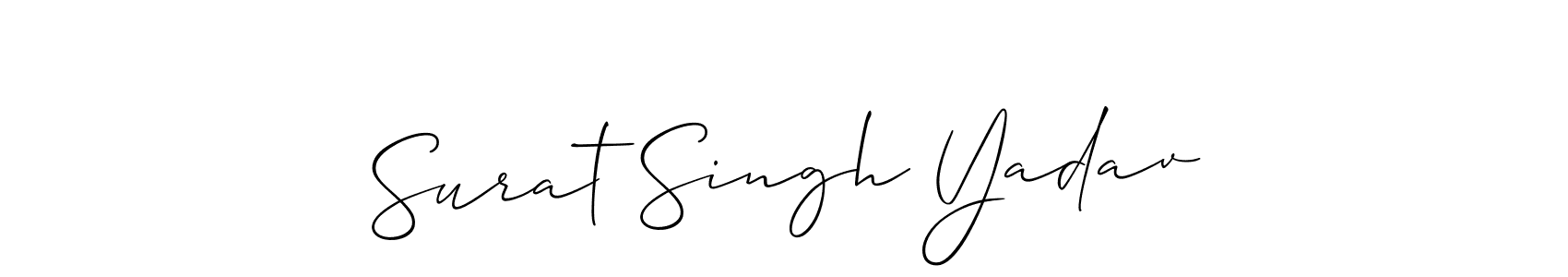 Design your own signature with our free online signature maker. With this signature software, you can create a handwritten (Allison_Script) signature for name Surat Singh Yadav. Surat Singh Yadav signature style 2 images and pictures png