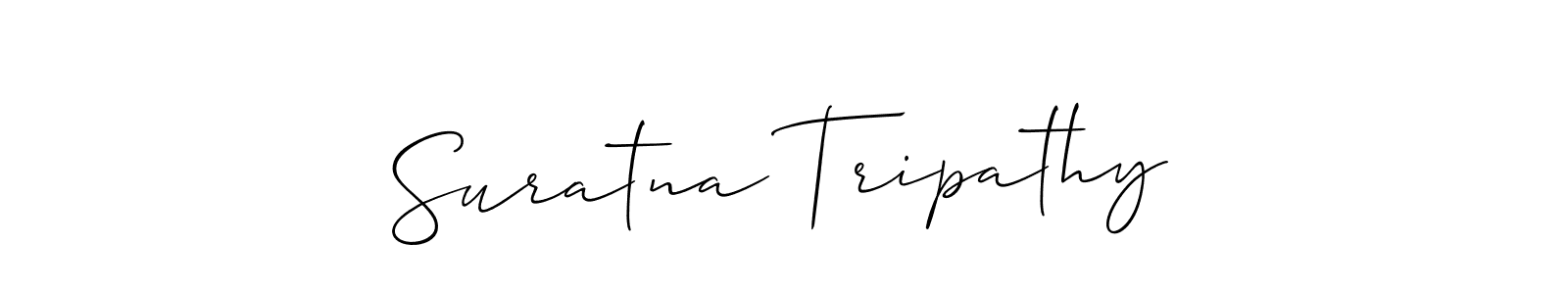 Make a beautiful signature design for name Suratna Tripathy. With this signature (Allison_Script) style, you can create a handwritten signature for free. Suratna Tripathy signature style 2 images and pictures png