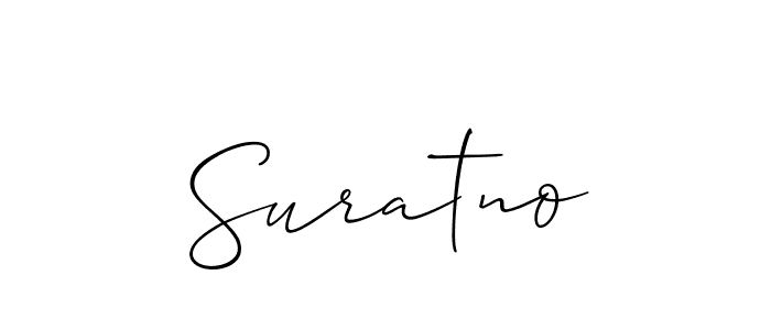 Make a beautiful signature design for name Suratno. With this signature (Allison_Script) style, you can create a handwritten signature for free. Suratno signature style 2 images and pictures png